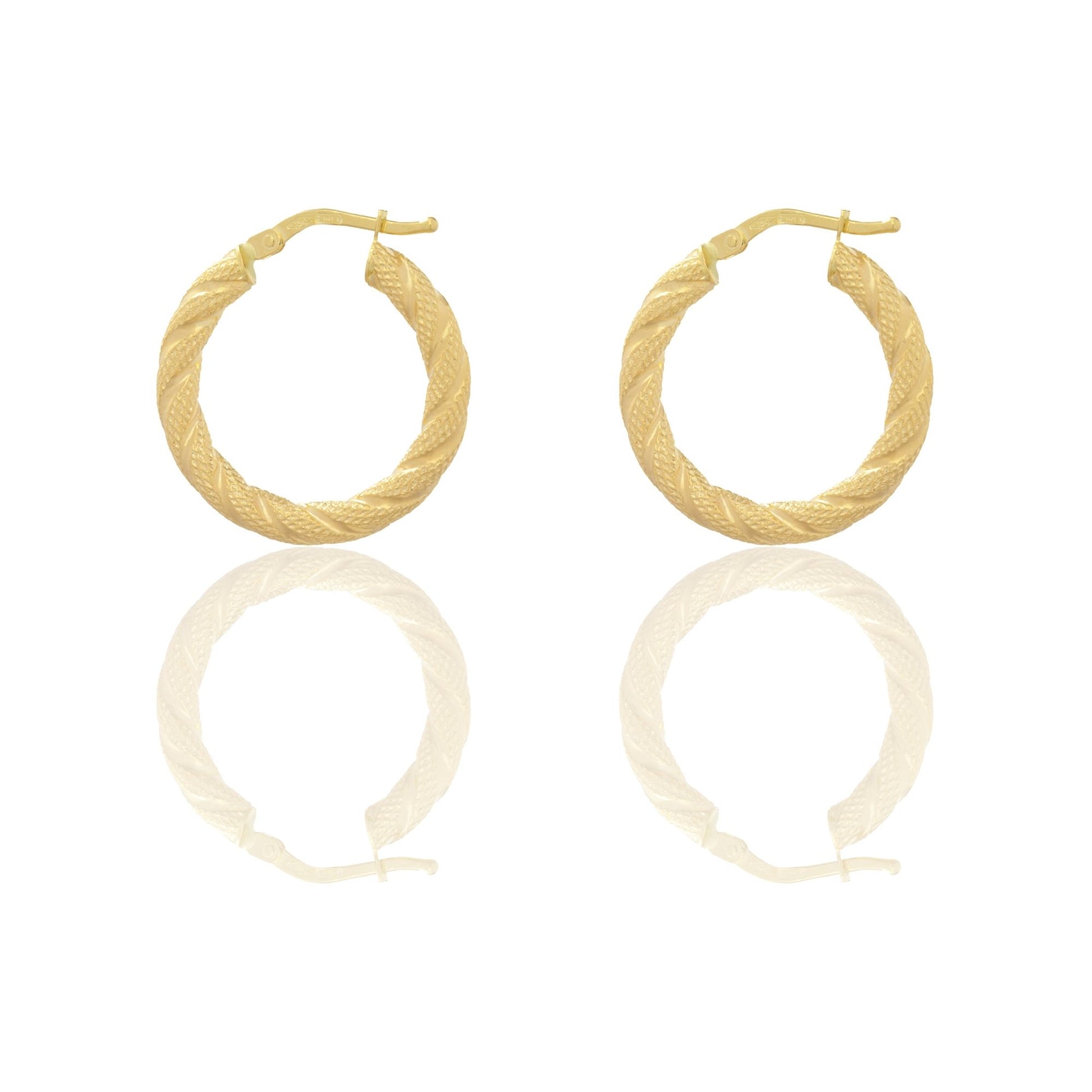 Orecchini Oro Giallo Oro 18 carati Cerchio  Solo Oro Spessore mm. 3 diametro interno cm.1.5