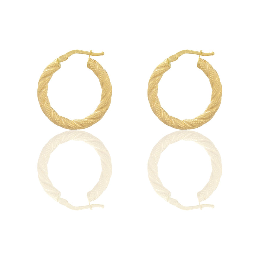 Orecchini Oro Giallo Oro 18 carati Cerchio  Solo Oro Spessore mm. 3 diametro interno cm.1.5