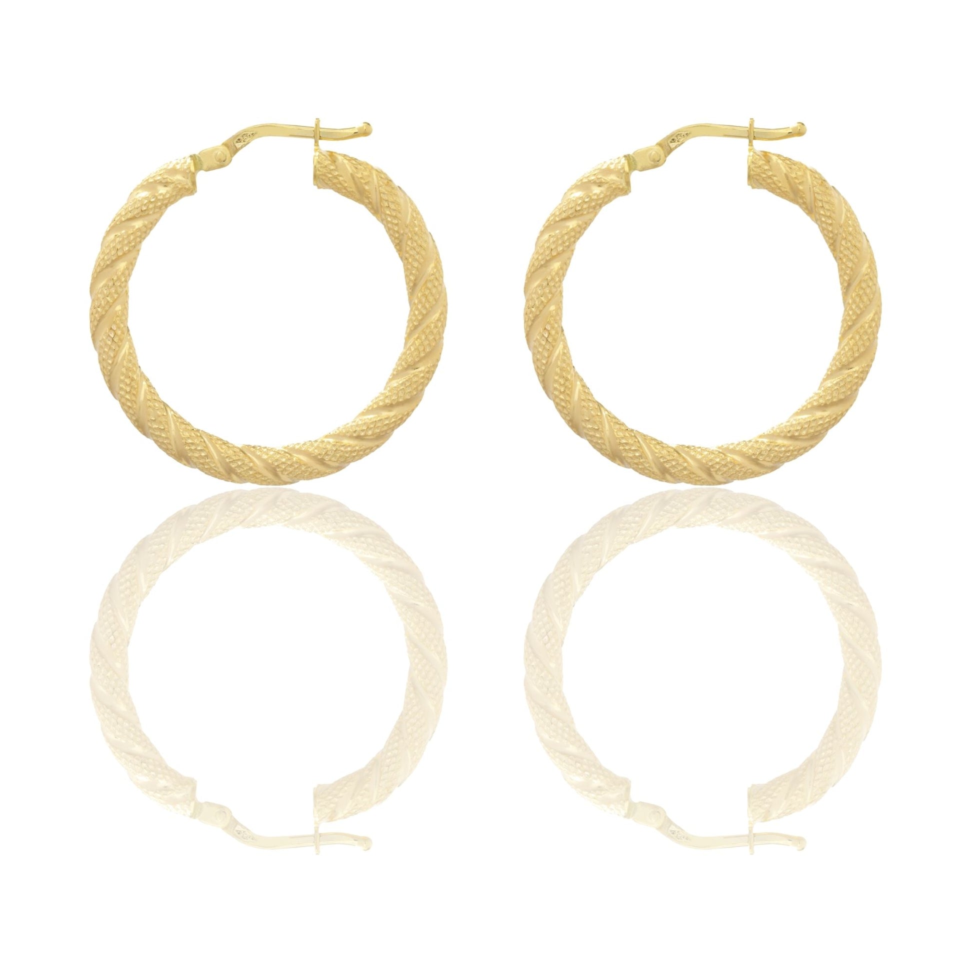 Orecchini Oro Giallo Oro 18 carati Cerchio  Solo Oro Spessore mm. 3 diametro interno cm.2