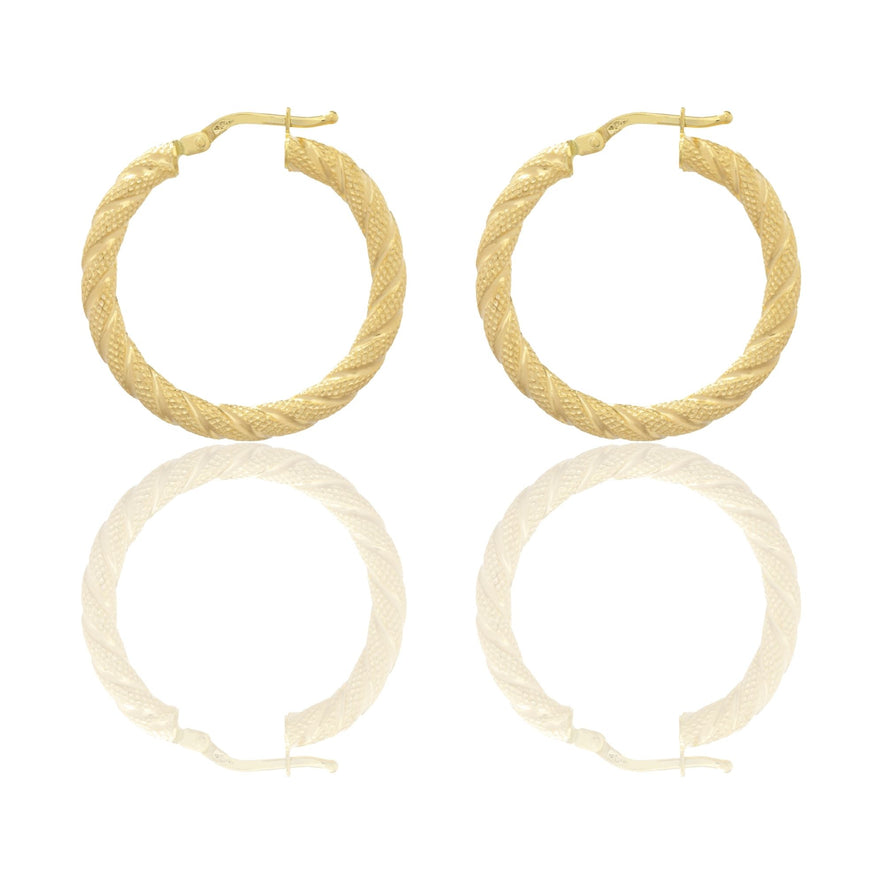 Orecchini Oro Giallo Oro 18 carati Cerchio  Solo Oro Spessore mm. 3 diametro interno cm.2