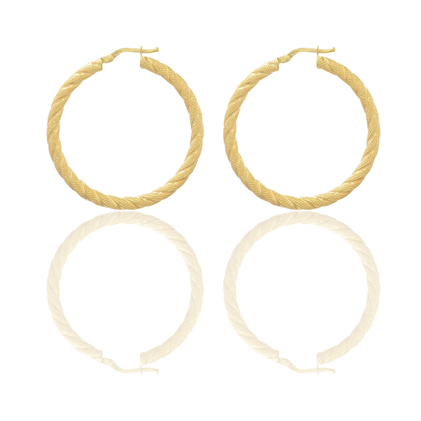 Orecchini Oro Giallo Oro 18 carati Cerchio Solo Oro Spessore mm. 3 diametro interno cm.3