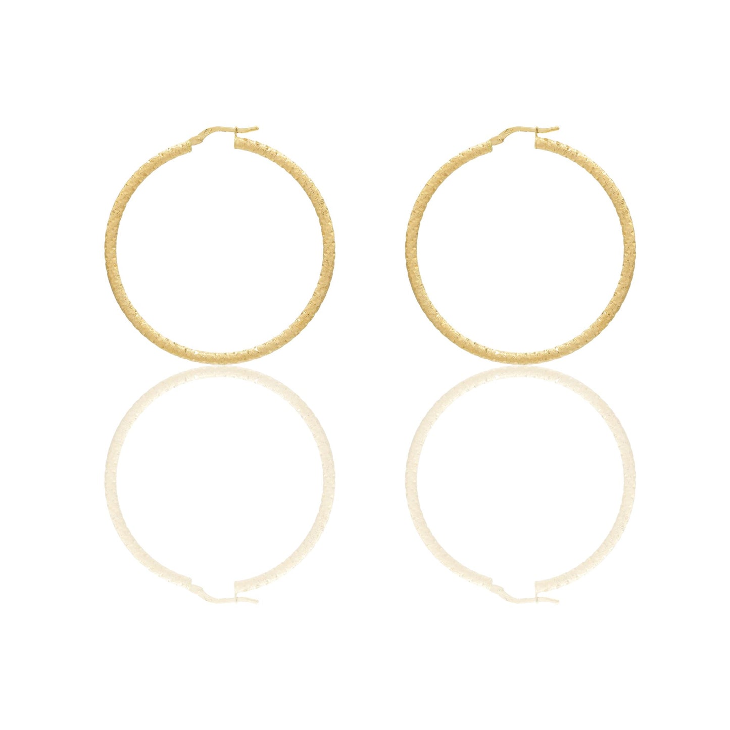 Orecchini Oro Giallo Oro 18 carati Cerchio Solo Oro Spessore mm. 2 diametro interno cm.4