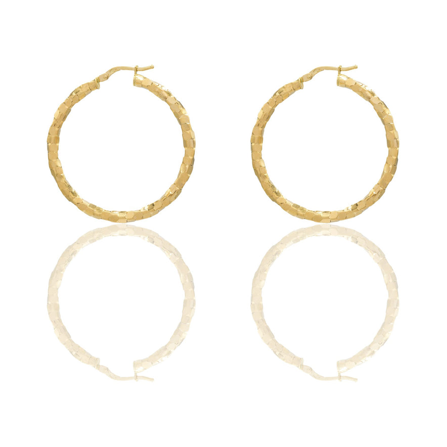 Orecchini Oro Giallo Oro 18 carati Cerchio  Solo Oro Spessore mm. 3 diametro interno cm.3