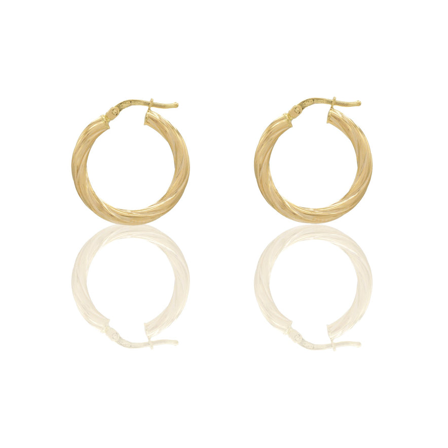 Orecchini Oro Giallo Oro 18 carati Cerchio  Solo Oro Spessore mm. 2,5 diametro interno cm.1,5