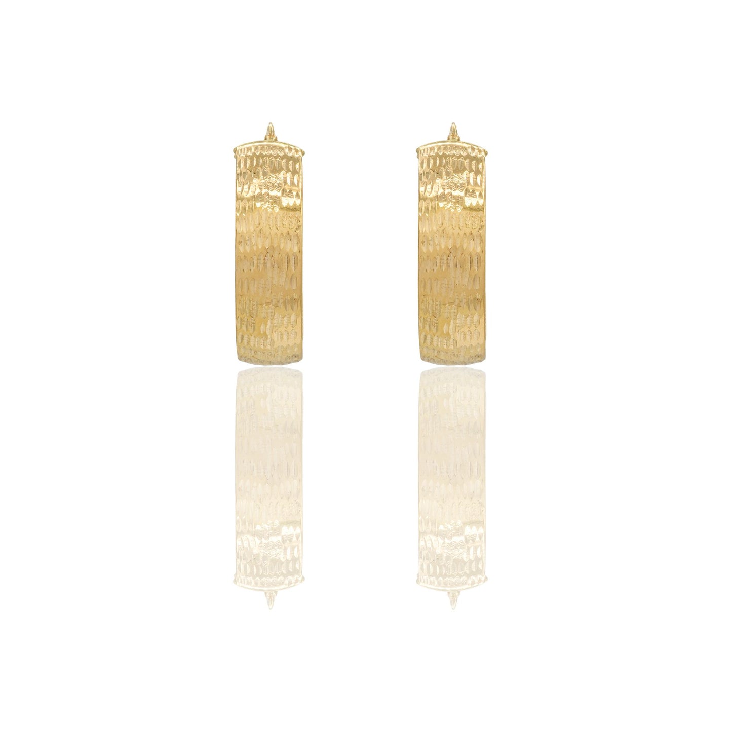 Orecchini Oro Giallo Oro 18 carati Cerchio Solo Oro Spessore mm. 7 diametro interno cm.2