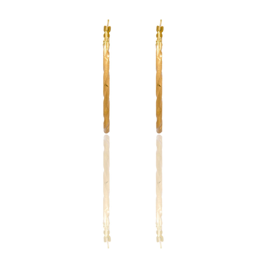 Orecchini Oro Giallo Oro 18 carati Cerchio  Solo Oro Spessore mm. 2 diametro interno cm.3