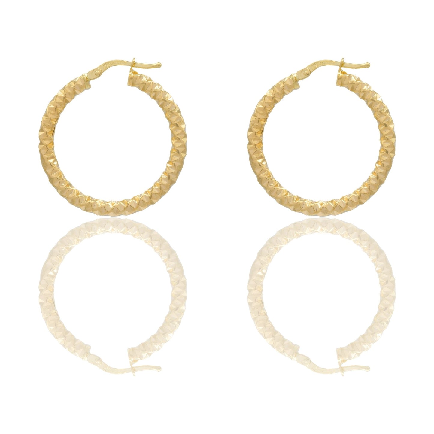 Orecchini Oro Giallo Oro 18 carati Cerchio  Solo Oro Spessore mm. 3 diametro interno cm.1,5