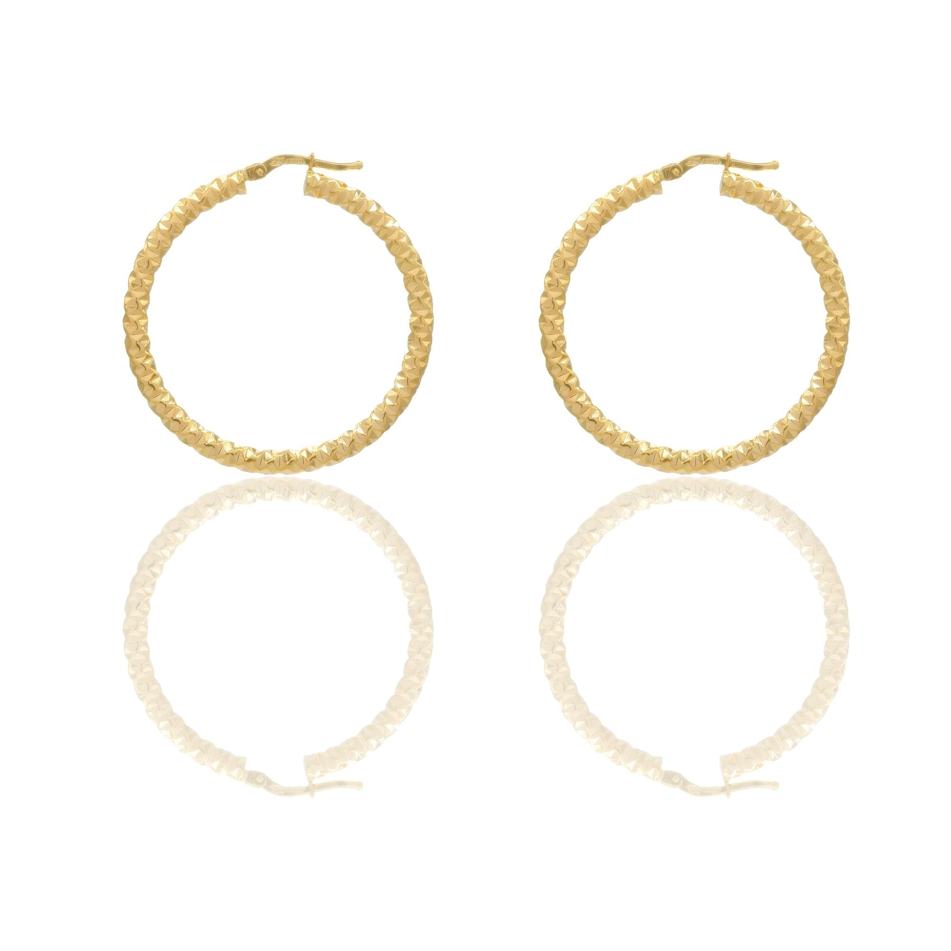 Orecchini Oro Giallo Oro 18 carati Cerchio  Solo Oro Spessore mm. 3 diametro interno cm.3