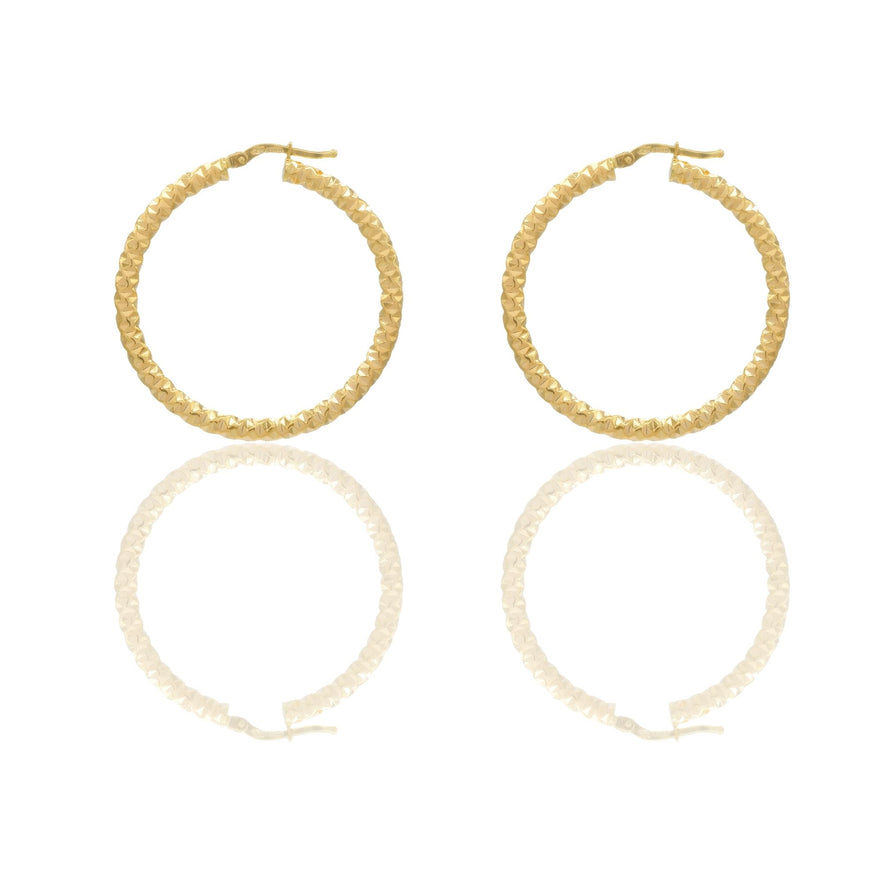 Orecchini Oro Giallo Oro 18 carati Cerchio  Solo Oro Spessore mm. 3 diametro interno cm.3
