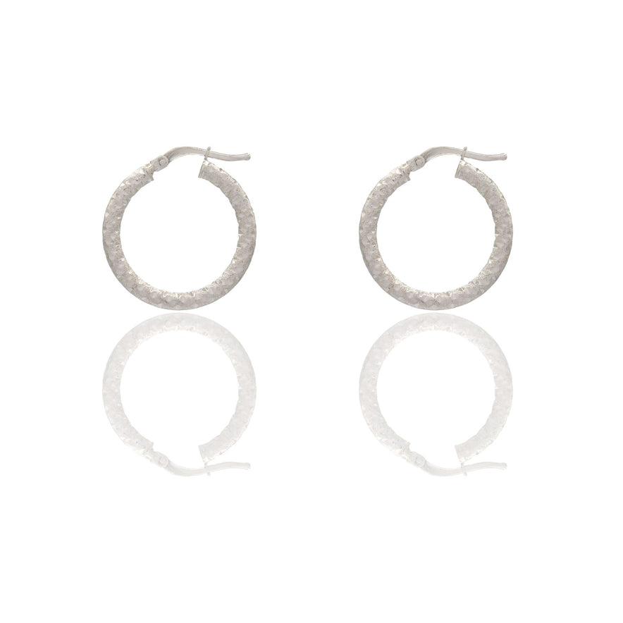 Orecchini Oro Bianco Oro 18 carati Cerchio  Solo Oro Spessore mm. 2 diametro interno cm.1,5