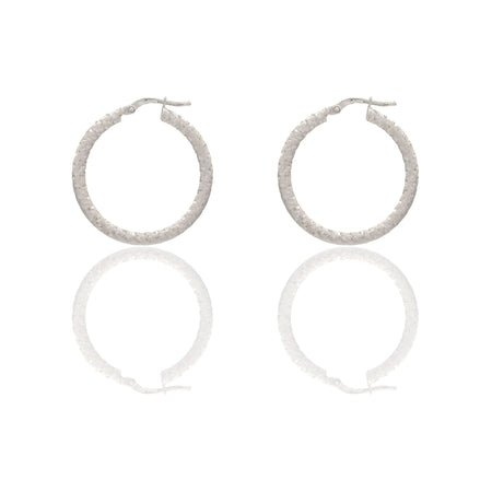 Orecchini Oro Bianco Oro 18 carati Cerchio  Solo Oro Spessore mm. 2 diametro interno cm.2