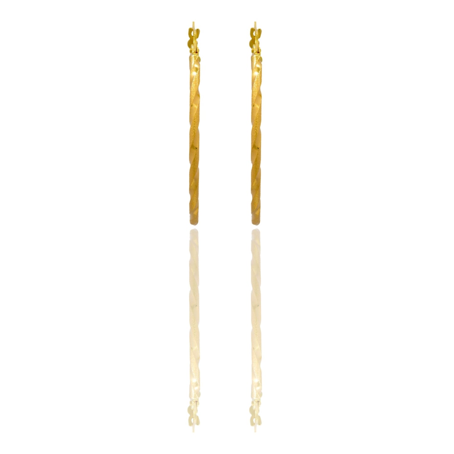 Orecchini Oro Giallo Oro 18 carati Cerchio Solo Oro Spessore mm. 2 diametro interno cm.3,50