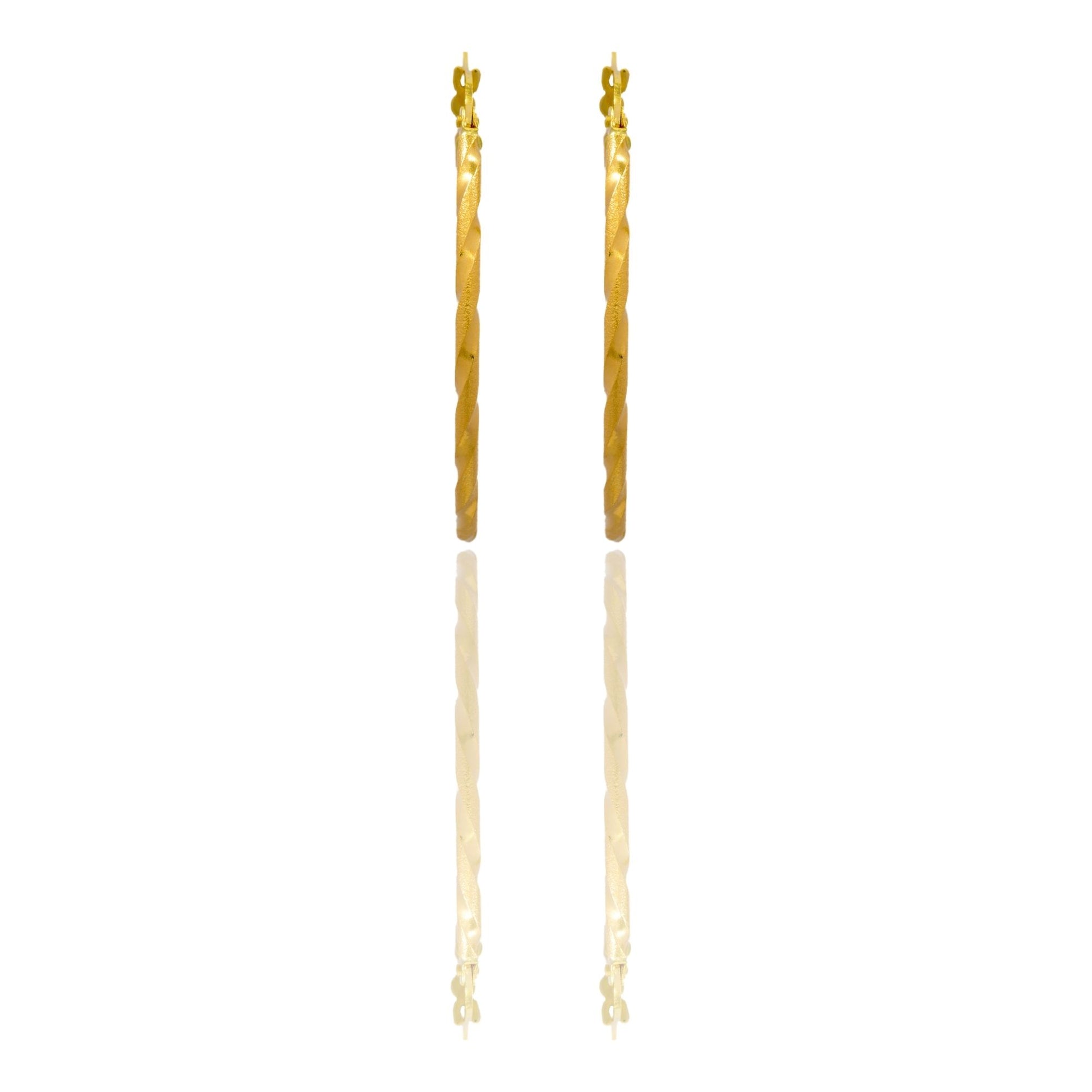 Orecchini Oro Giallo Oro 18 carati Cerchio  Solo Oro Spessore mm. 2 diametro interno cm.3,50