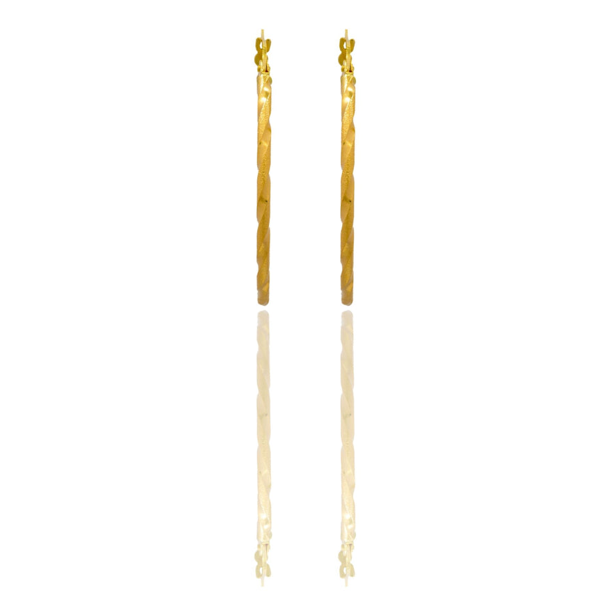 Orecchini Oro Giallo Oro 18 carati Cerchio  Solo Oro Spessore mm. 2 diametro interno cm.3,50