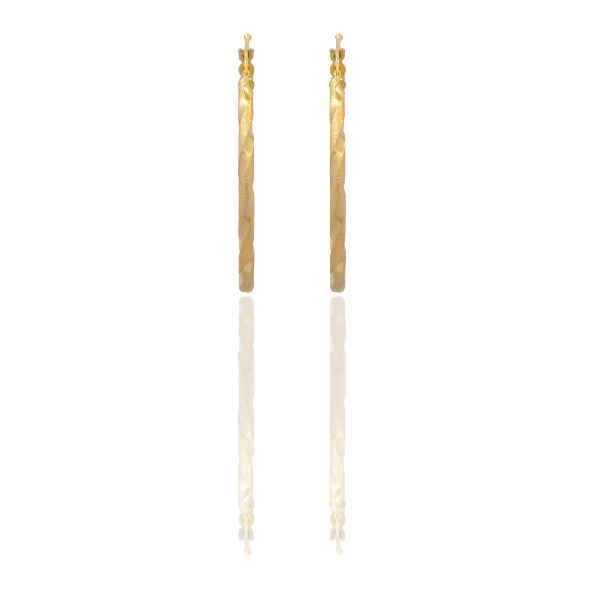 Orecchini Oro Giallo Oro 18 carati Cerchio  Solo Oro Spessore mm. 2 diametro interno cm.3,5