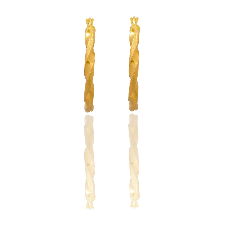 Orecchini Oro Giallo Oro 18 carati Cerchio  Solo Oro Spessore mm. 2,5 diametro interno cm.2,5