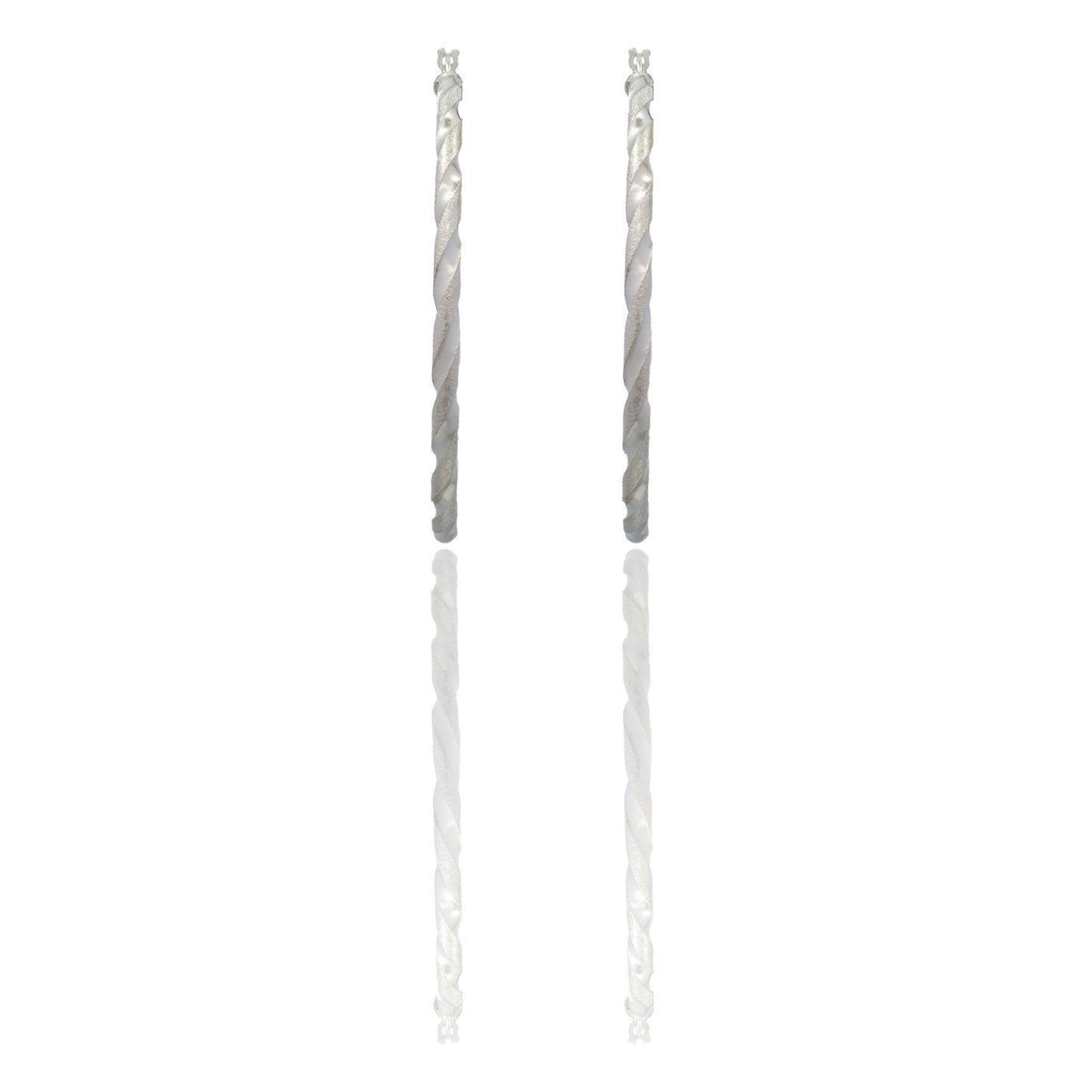 Orecchini Oro Bianco Oro 18 carati Cerchio Solo Oro Spessore mm. 2,5 diametro interno cm.4,5