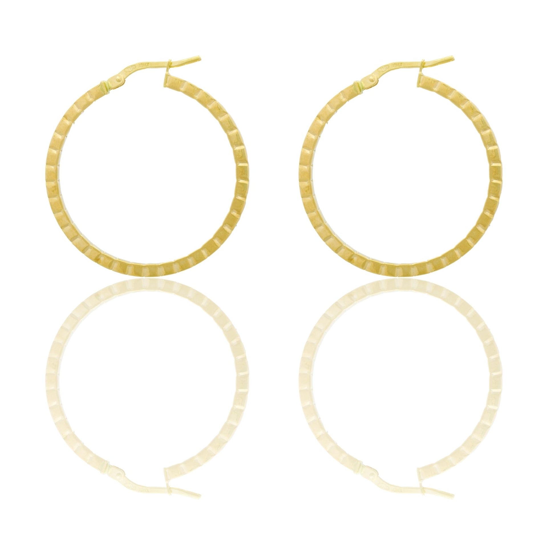 Orecchini Oro Giallo Oro 18 carati Cerchio  Solo Oro Spessore mm. 2 diametro interno cm.2,5