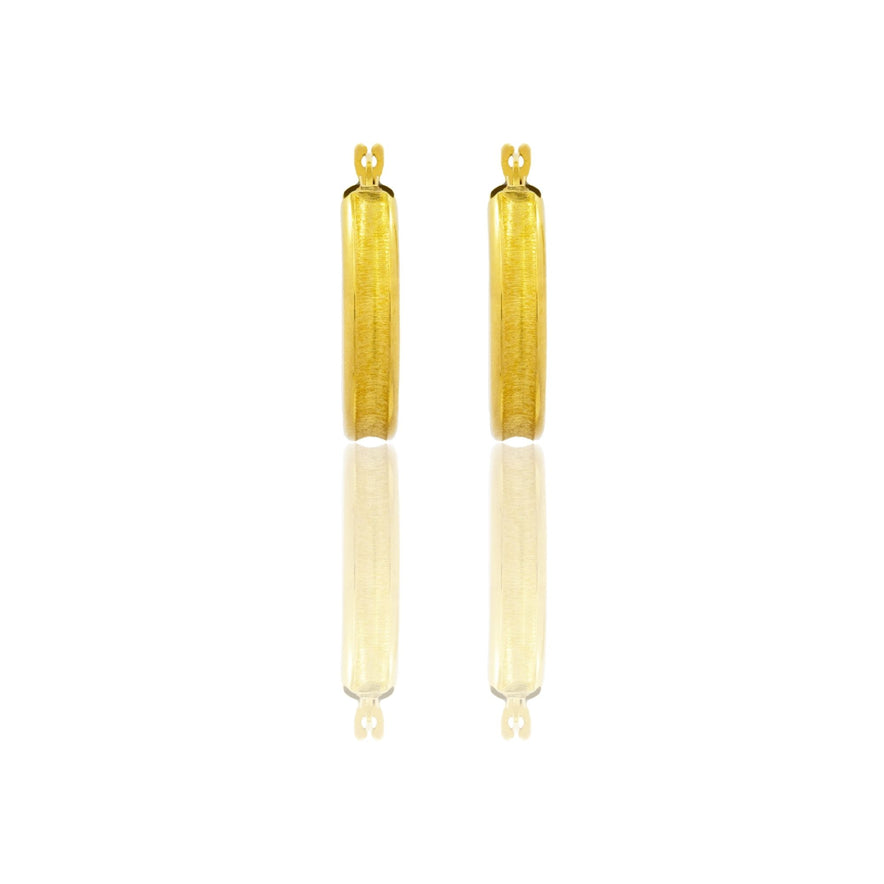 Orecchini Oro Giallo Oro 18 carati Cerchio  Solo Oro
