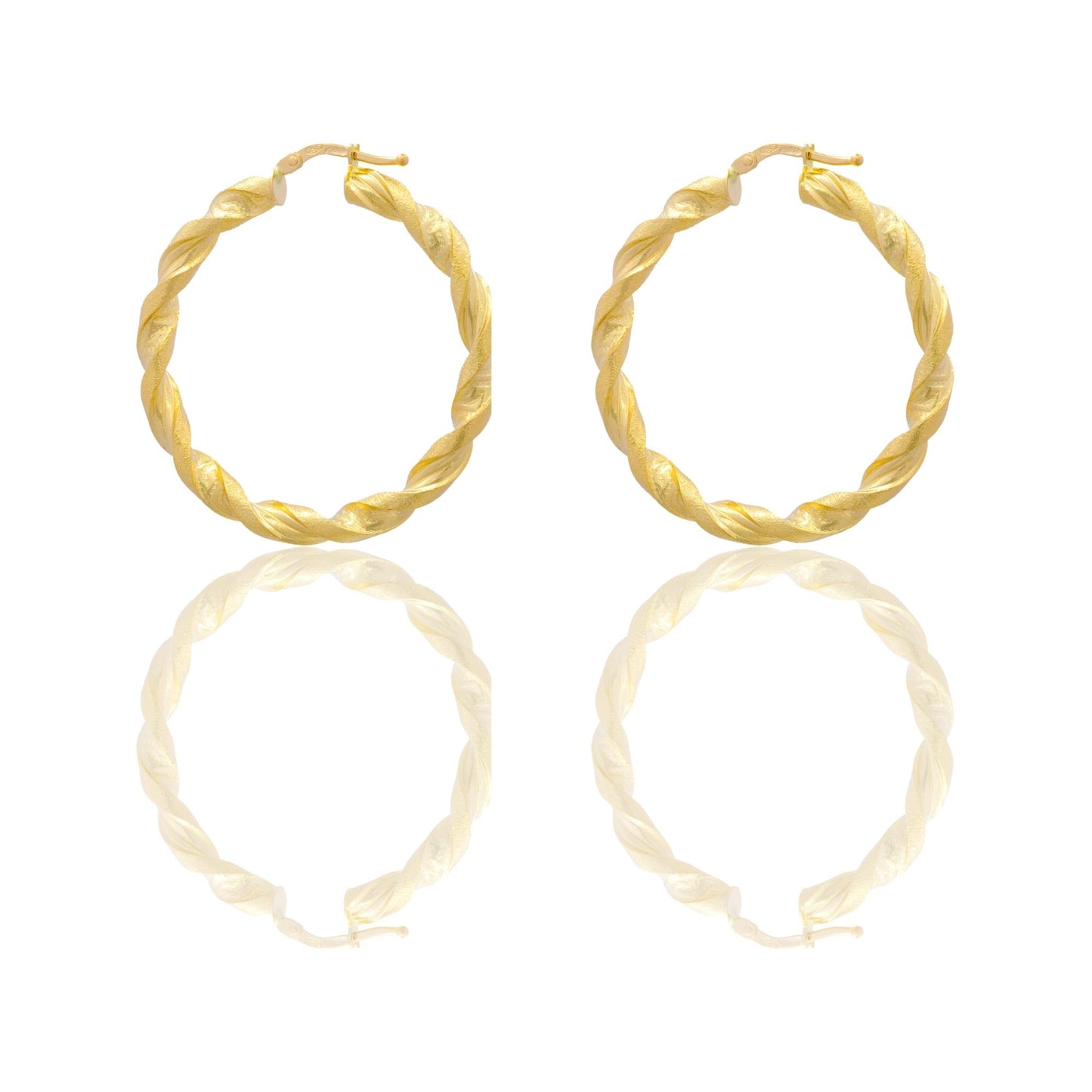 Orecchini Oro Giallo Oro 18 carati Cerchio Solo Oro Spessore mm. 4 diametro interno cm.3