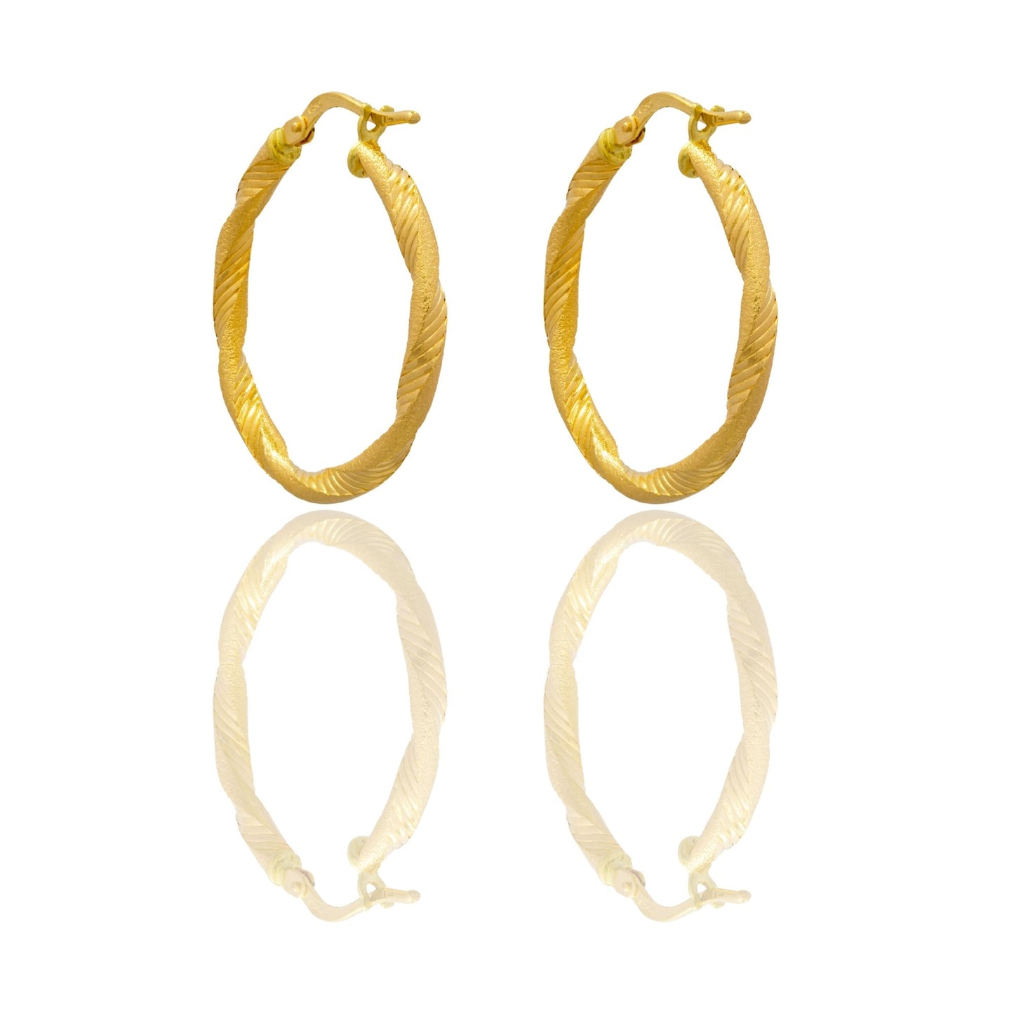 Orecchini Oro Giallo Oro 18 carati Cerchio  Solo Oro Spessore mm. 3 diametro interno cm.2