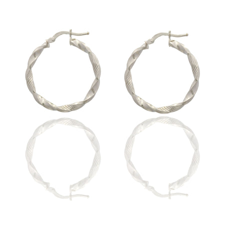 Orecchini Oro Bianco Oro 18 carati Cerchio  Solo Oro Spessore mm. 2 diametro interno cm.3