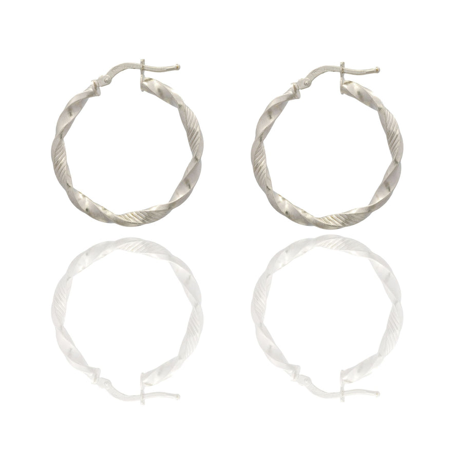 Orecchini Oro Bianco Oro 18 carati Cerchio  Solo Oro Spessore mm. 2 diametro interno cm.3