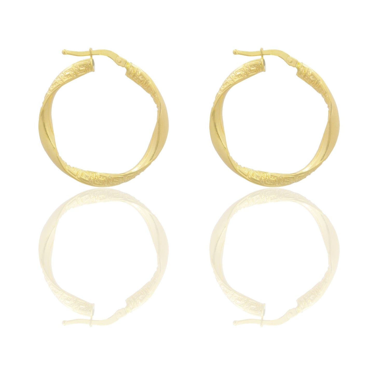 Orecchini Oro Giallo Oro 18 carati Cerchio Solo Oro Spessore mm. 3 diametro interno cm.2,5