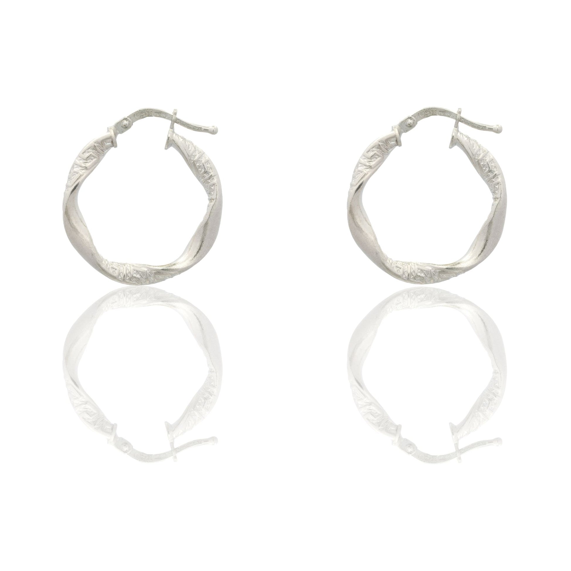 Orecchini Oro Bianco Oro 18 carati Cerchio  Solo Oro Spessore mm. 3 diametro interno cm.1,5