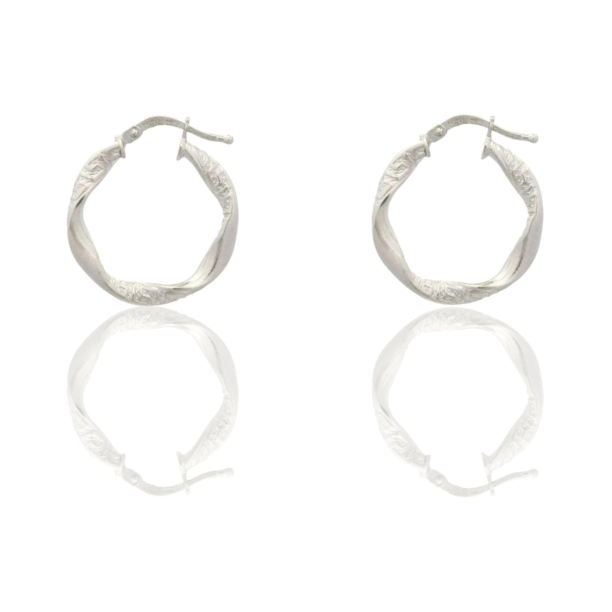 Orecchini Oro Bianco Oro 18 carati Cerchio  Solo Oro Spessore mm. 3 diametro interno cm.1,5