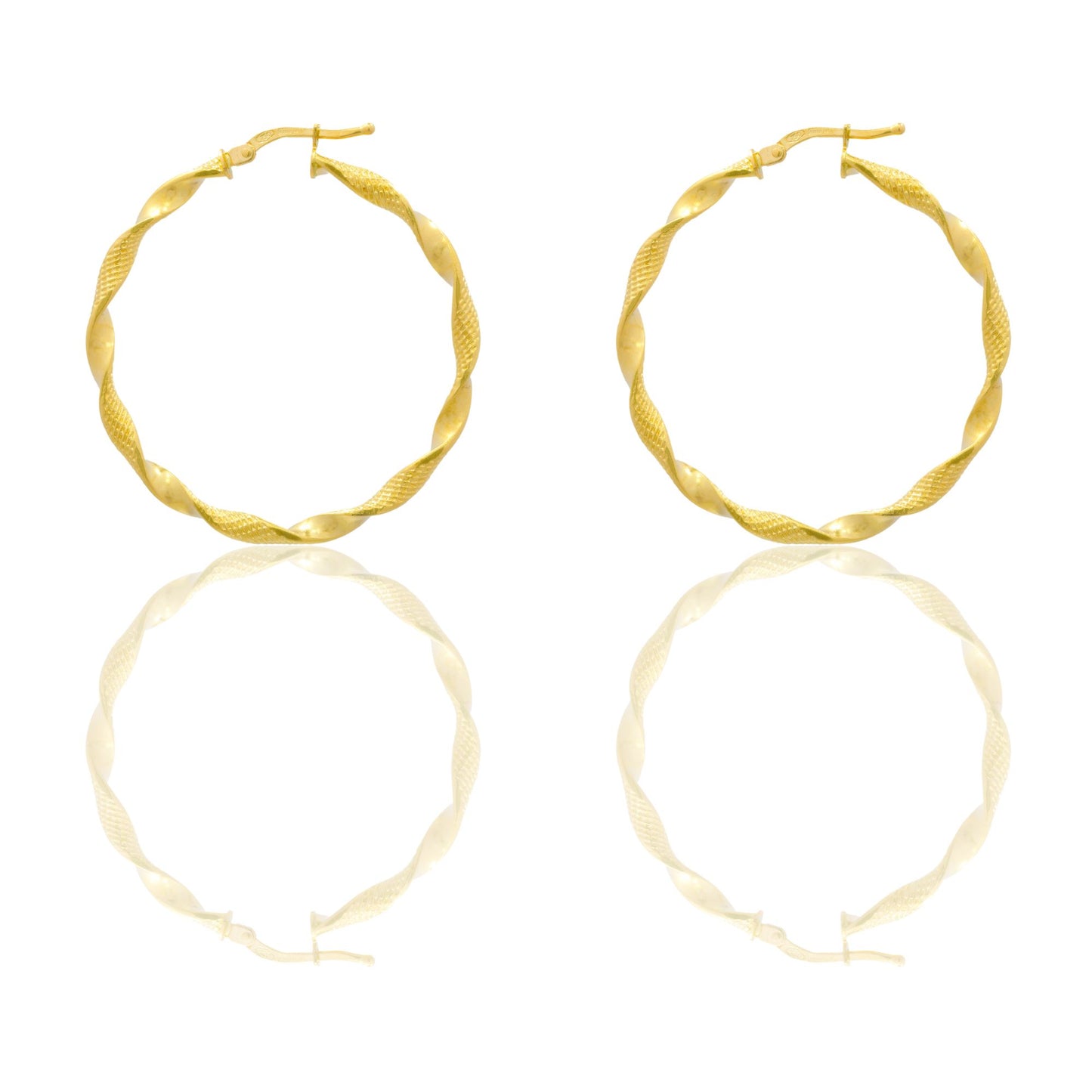 Orecchini Oro Giallo Oro 18 carati Cerchio Solo Oro Spessore mm. 2.5 diametro interno cm.3