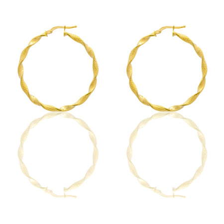 Orecchini Oro Giallo Oro 18 carati Cerchio  Solo Oro Spessore mm. 2.5 diametro interno cm.3