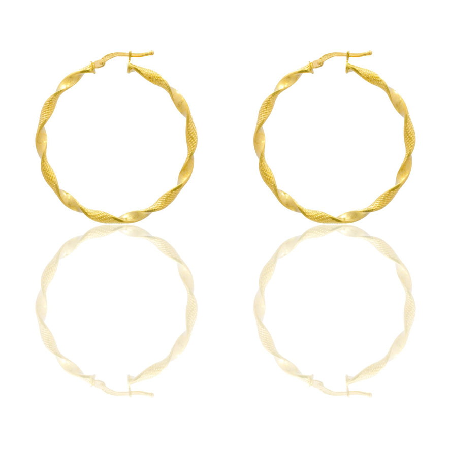 Orecchini Oro Giallo Oro 18 carati Cerchio  Solo Oro Spessore mm. 2.5 diametro interno cm.3