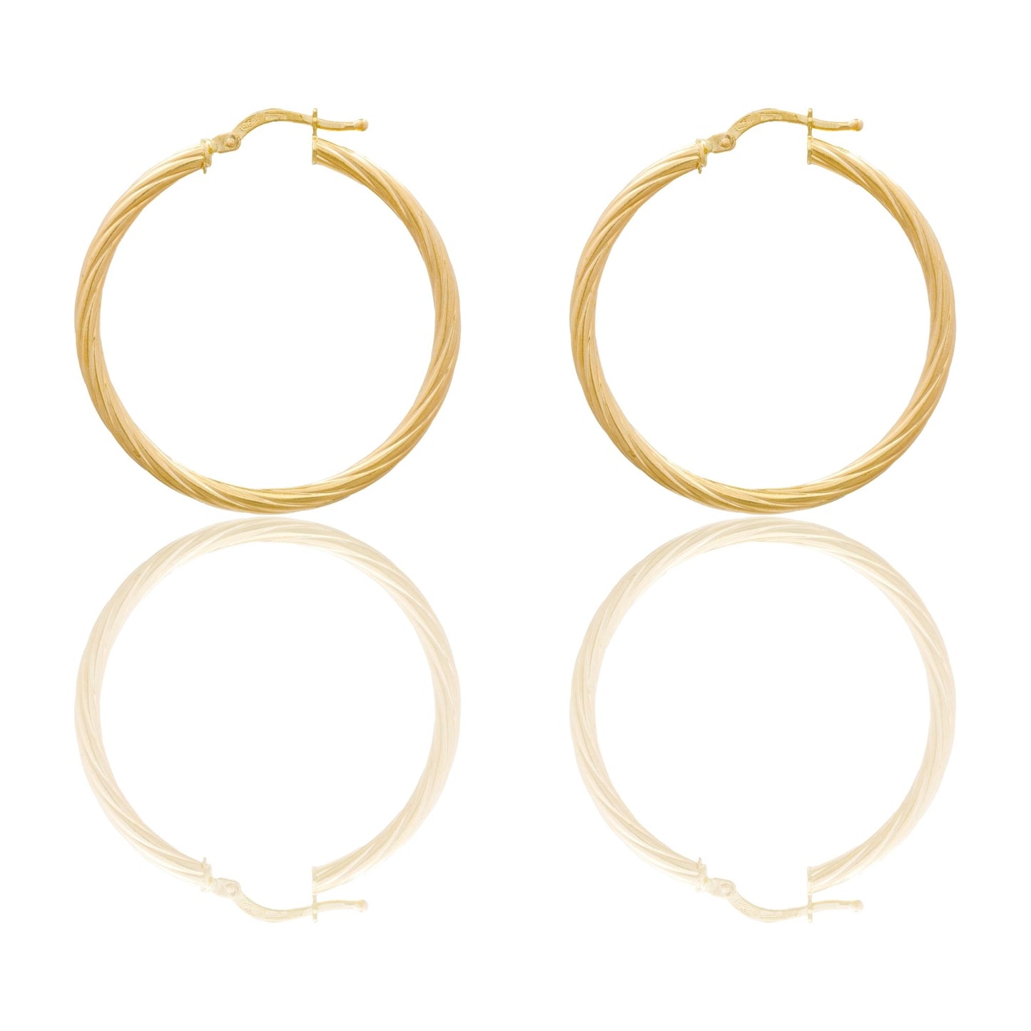 Orecchini Oro Giallo Oro 18 carati Cerchio Solo Oro Spessore mm. 2 diametro interno cm.3