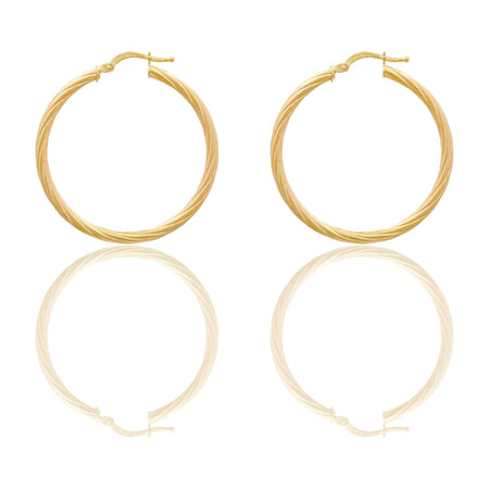 Orecchini Oro Giallo Oro 18 carati Cerchio  Solo Oro Spessore mm. 2 diametro interno cm.3