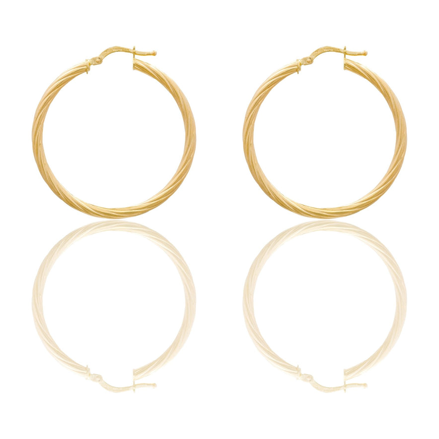 Orecchini Oro Giallo Oro 18 carati Cerchio  Solo Oro Spessore mm. 2 diametro interno cm.3