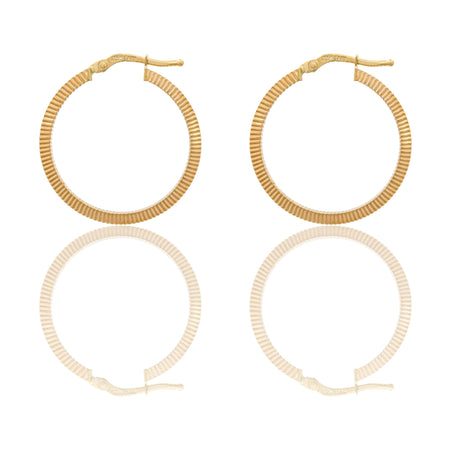 Orecchini Oro Giallo Oro 18 carati Cerchio  Solo Oro Spessore mm.2 diametro interno cm.2