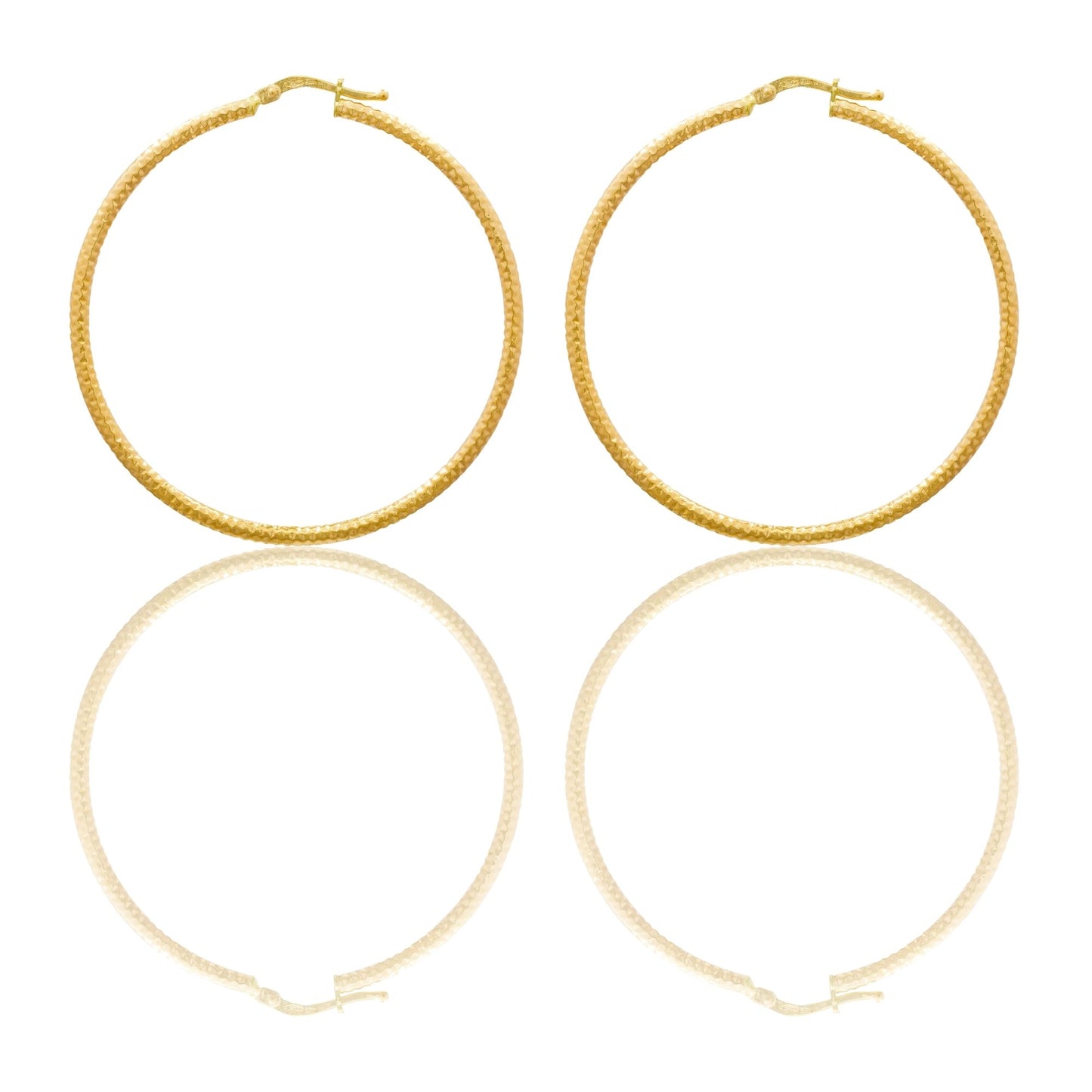 Orecchini Oro Giallo Oro 18 carati Cerchio Solo Oro Spessore mm. 2 diametro interno cm.4