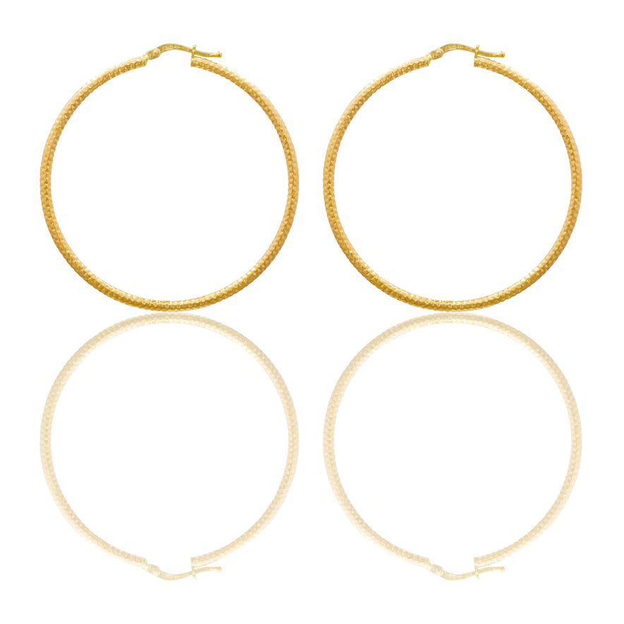 Orecchini Oro Giallo Oro 18 carati Cerchio  Solo Oro Spessore mm. 2 diametro interno cm.4