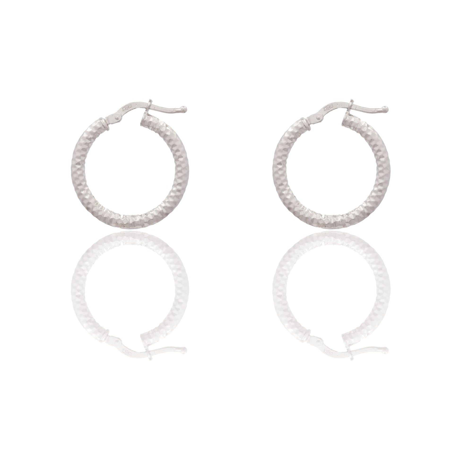 Orecchini Oro Bianco Oro 18 carati Cerchio  Solo Oro Spessore mm. 3 diametro interno cm.1,5