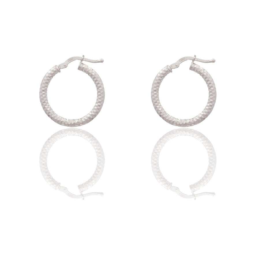 Orecchini Oro Bianco Oro 18 carati Cerchio  Solo Oro Spessore mm. 3 diametro interno cm.1,5