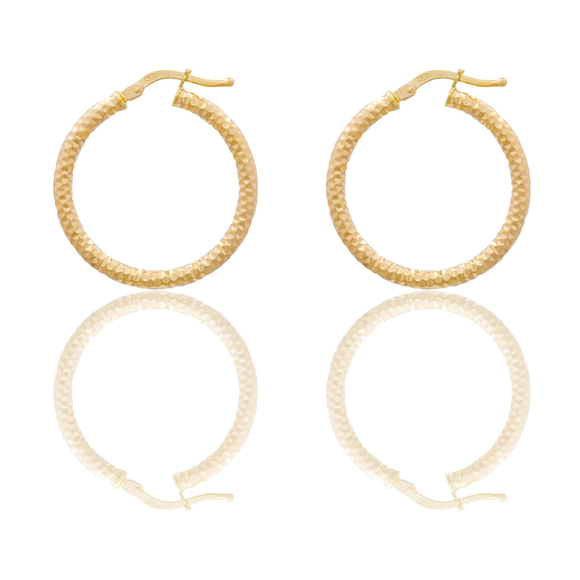 Orecchini Oro Giallo Oro 18 carati Cerchio  Solo Oro Spessore mm. 3 diametro interno cm.2