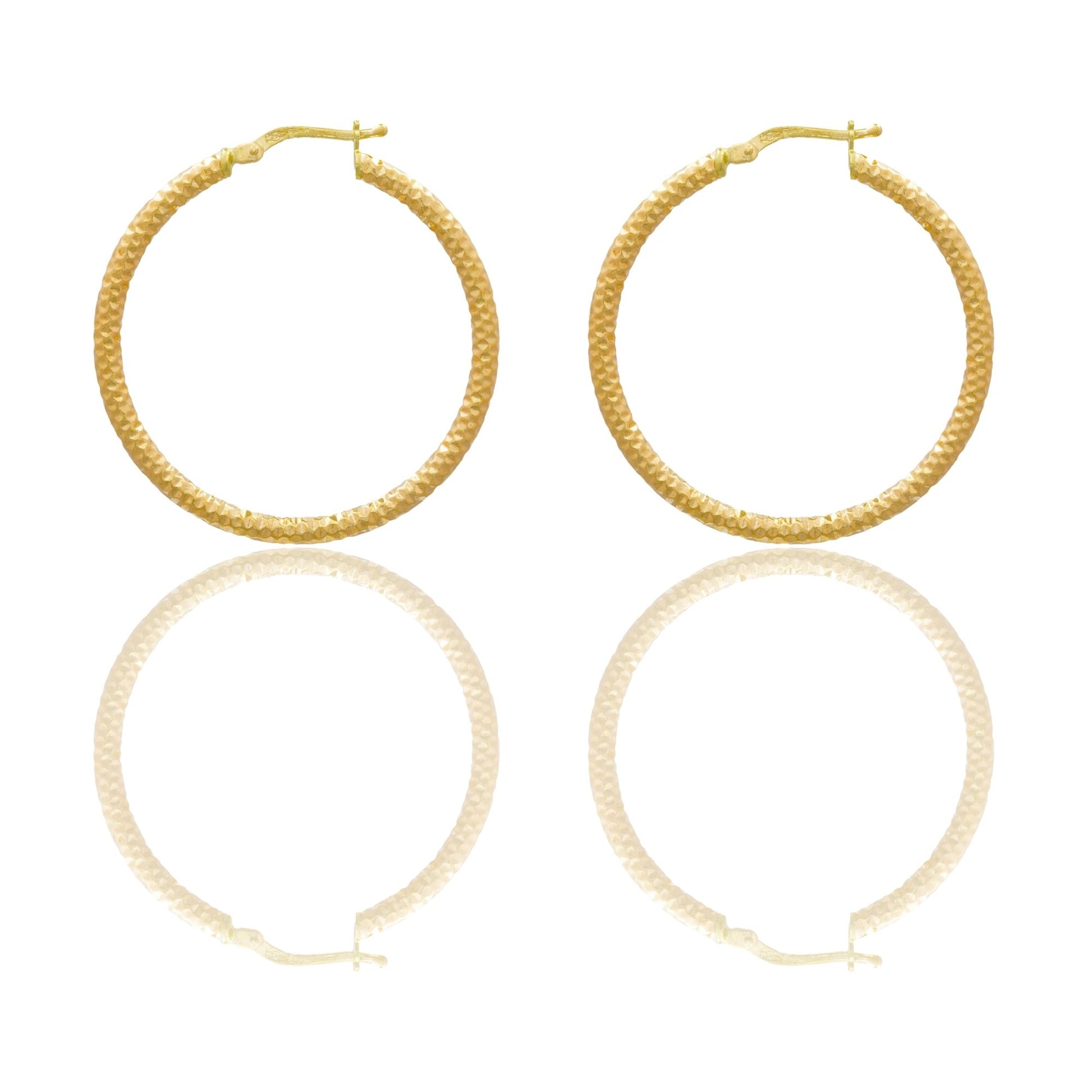 Orecchini Oro Giallo Oro 18 carati Cerchio  Solo Oro Spessore mm. 3 diametro interno cm.2,5