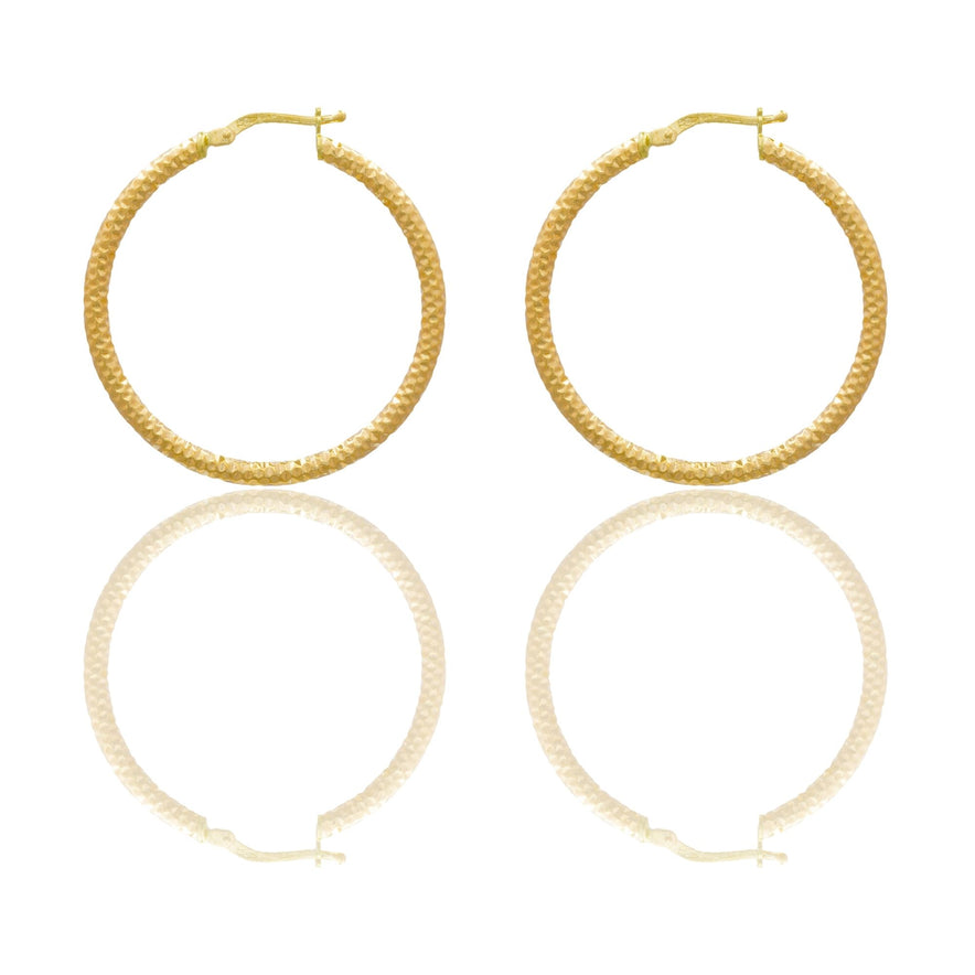 Orecchini Oro Giallo Oro 18 carati Cerchio  Solo Oro Spessore mm. 3 diametro interno cm.2,5