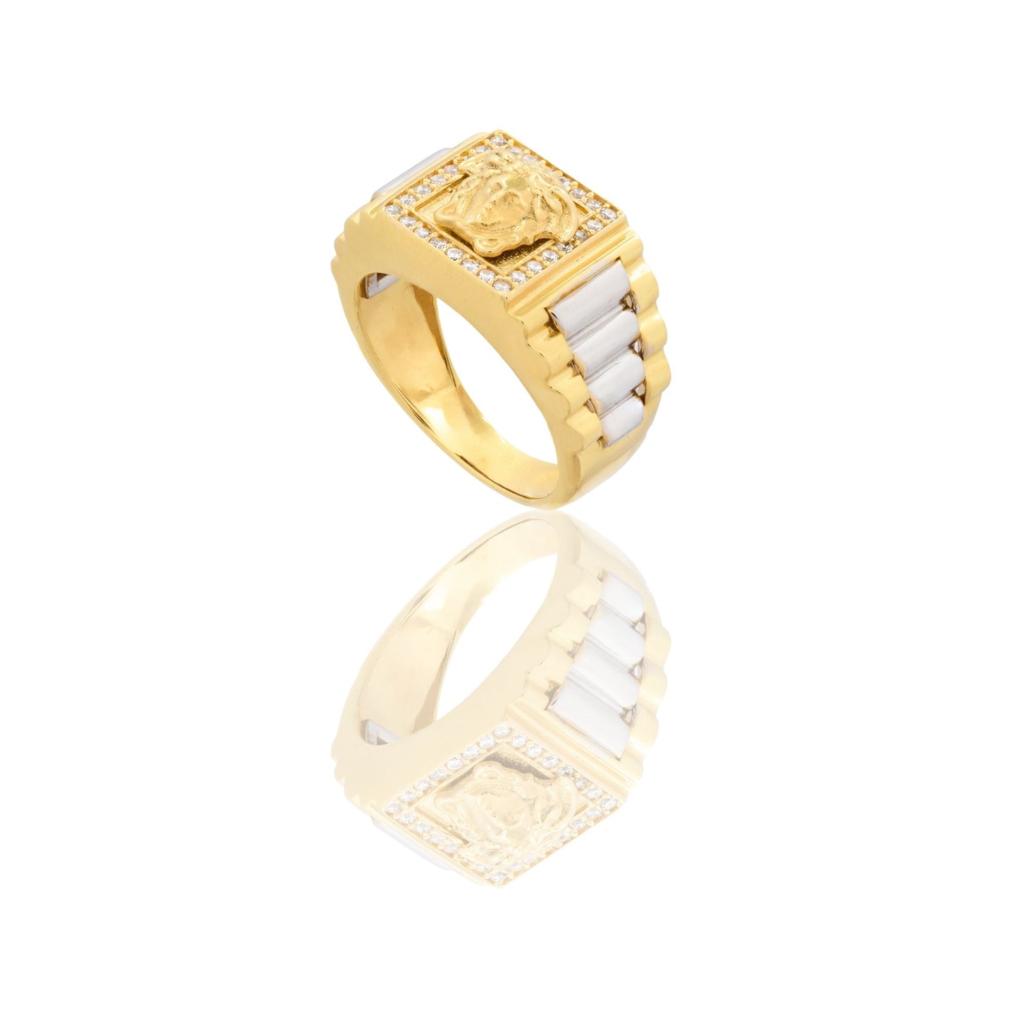 ANELLO UOMO QUADRATO CENTRO MEDUSA