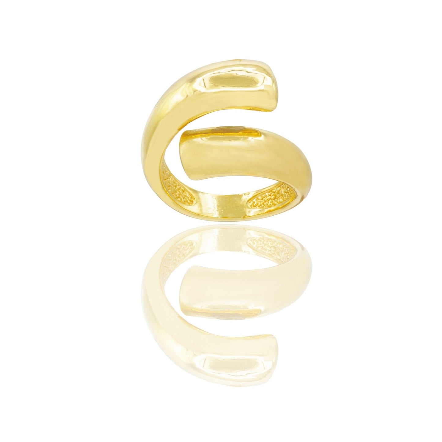Anello Oro Giallo Oro 18 carati Contrarie' Elettroformato Solo Oro