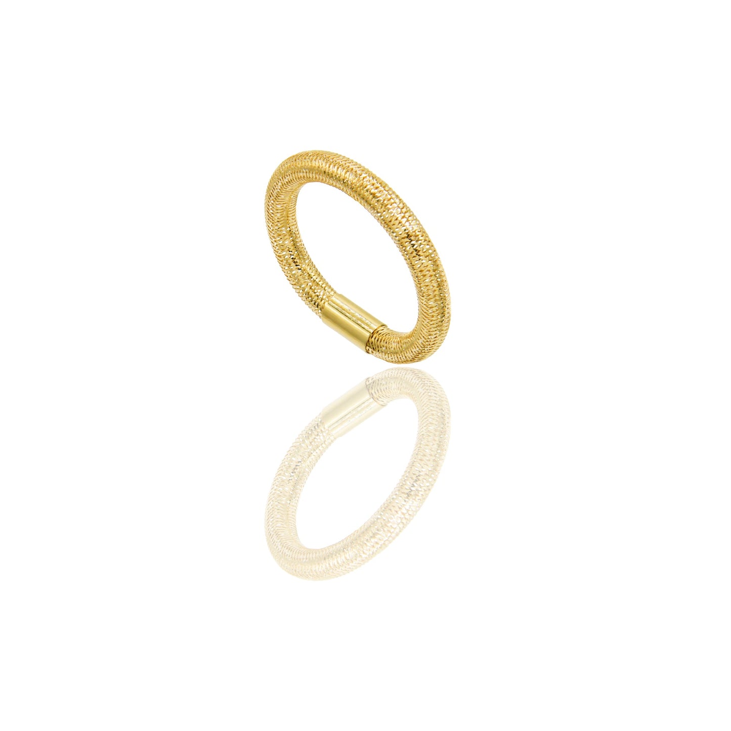 Anello Oro Giallo Oro 18 carati Elastico canna tubolare Solo Oro Spessore mm.3
