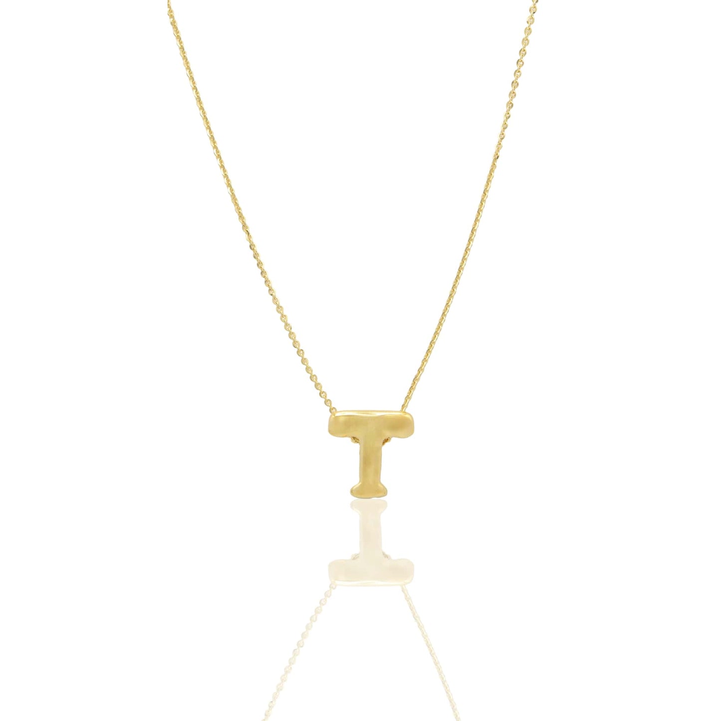 Collana Oro Giallo Oro 18 carati LETTERA T Solo Oro