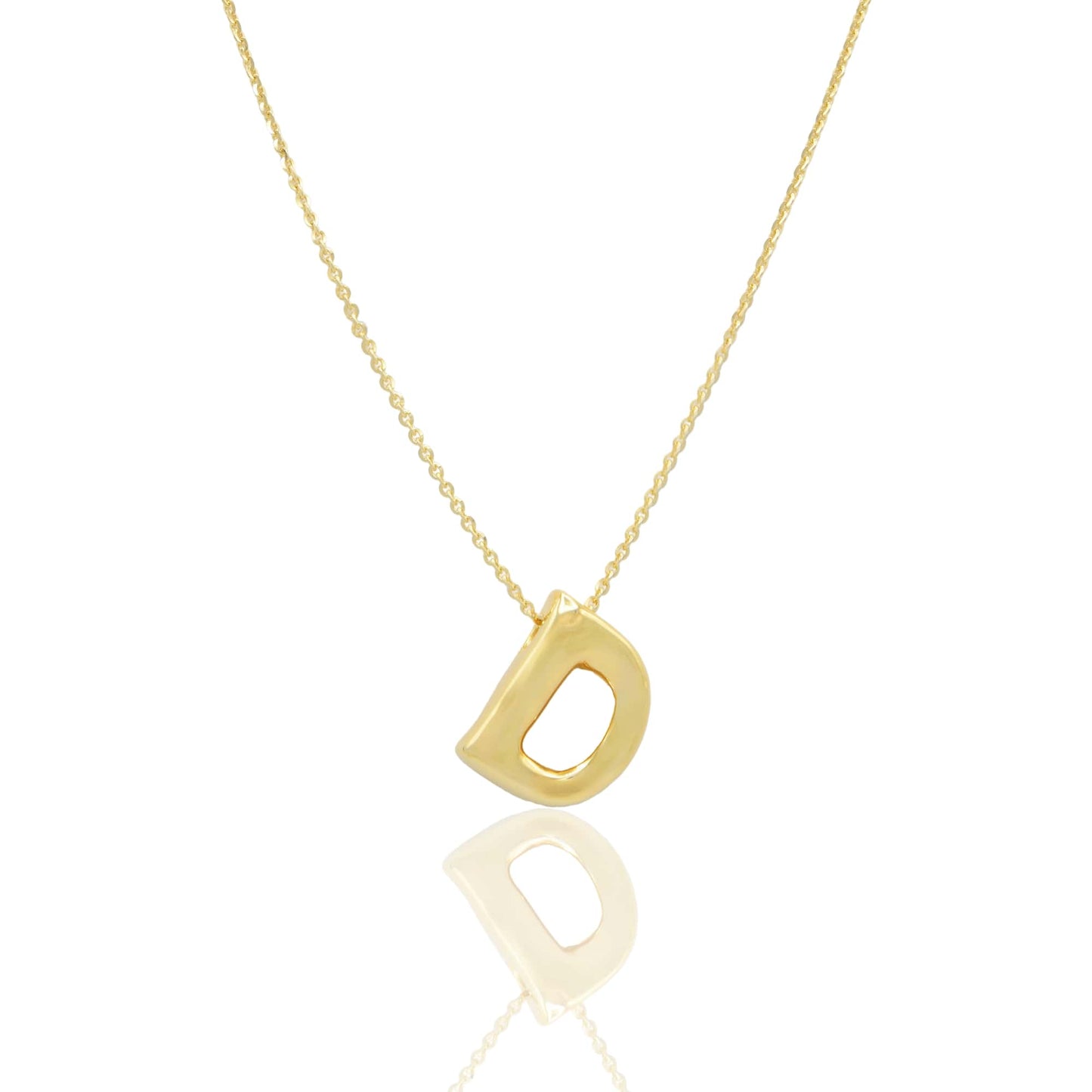 Collana Oro Giallo Oro 18 carati LETTERA D Solo Oro