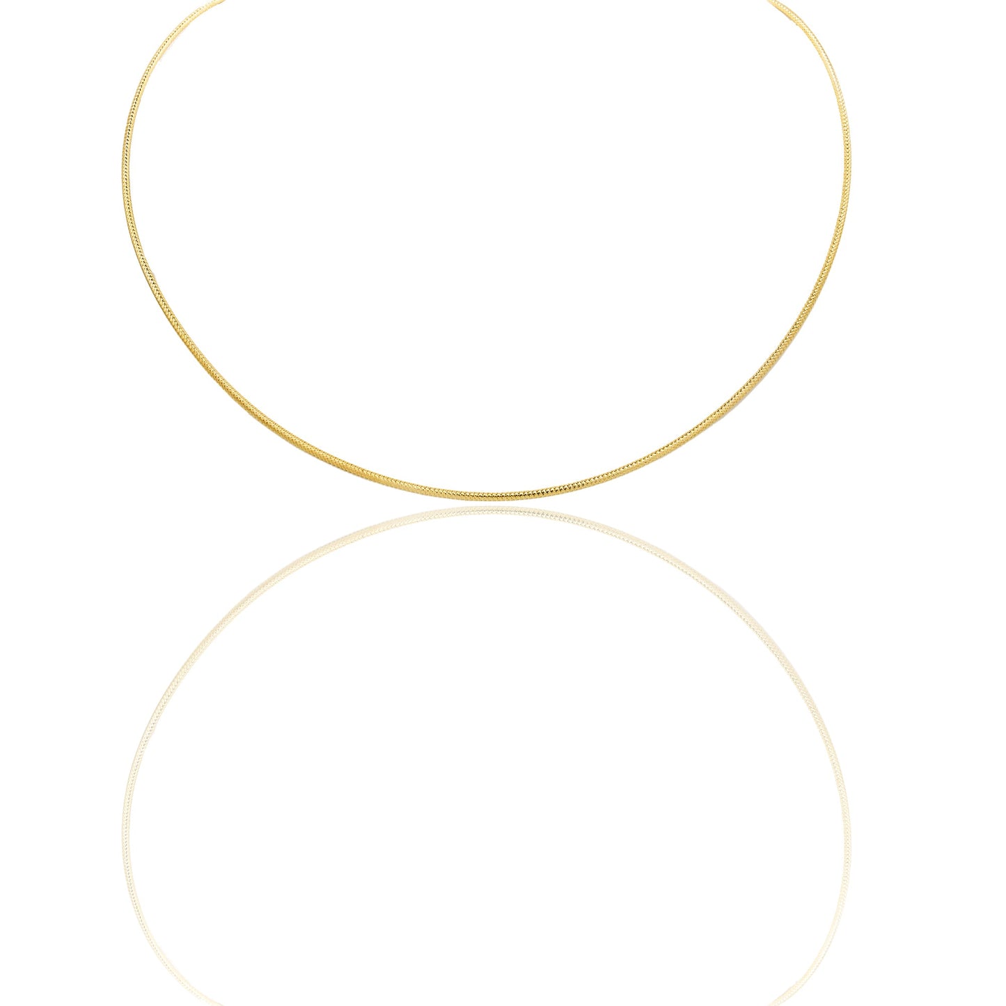 Collana Oro Giallo Oro 18 carati Semirigida Tubolare Solo Oro Spessore mm. 2 Lunghezza cm. 45